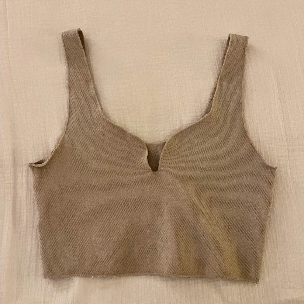 MUST GO!!!  ZARA size Small top beige